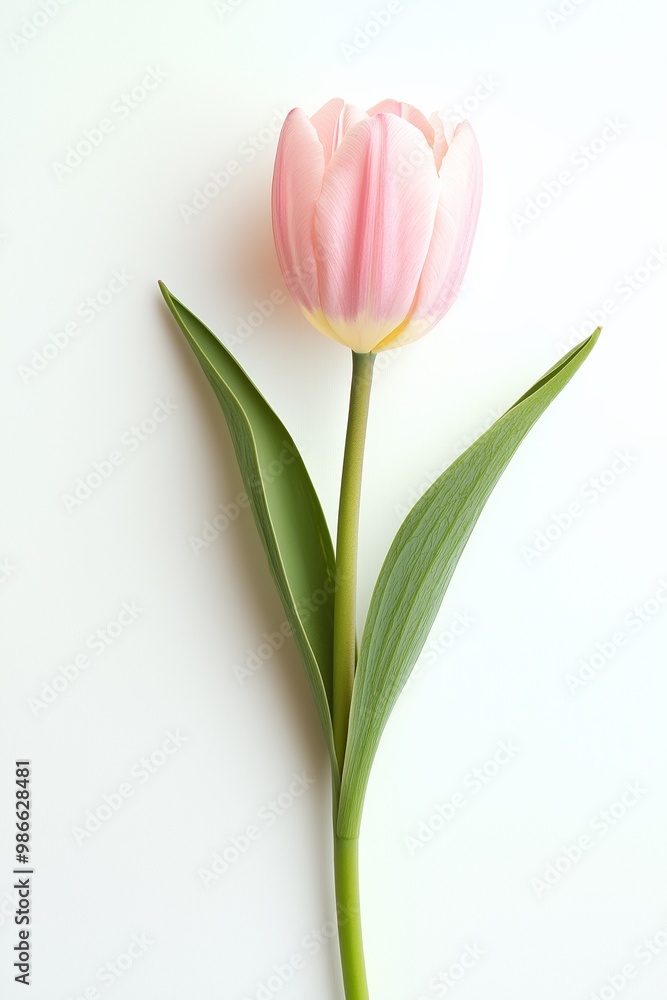 A single pink flower with a green stem. The flower is the main focus of the image, and it is the only thing that is visible A single pink flower with a green stem. The flower is the main focus of the image, and it is the only thing that is visible