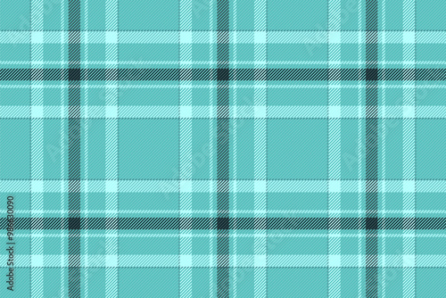 Deluxe pattern tartan background, rural fabric seamless vector. Individuality texture textile check plaid in teal and light colors.