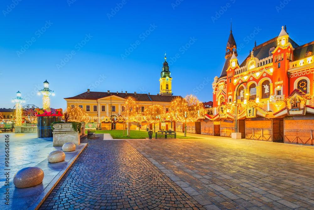 Oradea, Romania. Beautiful Christmas Market in Eastern Europe