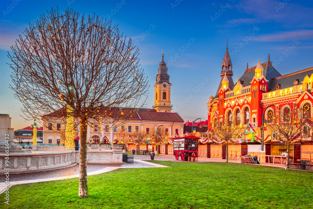 Oradea, Romania. Beautiful Christmas Market in Eastern Europe