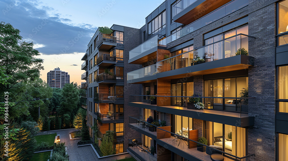 Concept immeuble moderne et classe Concept immeuble moderne et classe