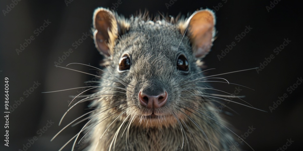 The Long-Nosed Potoroo: A Compact Marsupial in Shades of Grey and Brown with Dark Eyes and an Elongated Tail The Long-Nosed Potoroo: A Compact Marsupial in Shades of Grey and Brown with Dark Eyes and an Elongated Tail