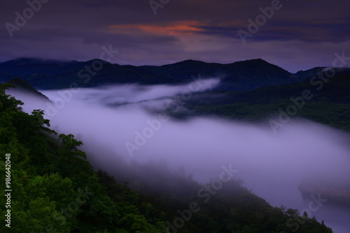 岩手県奥州市 夜明けの風景