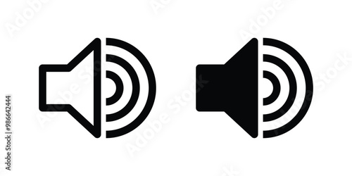 Vector Speaker Icon Set. Volume Icon Set