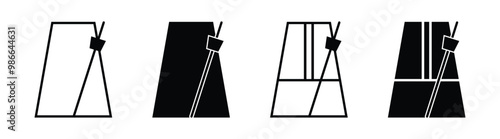 Vector Metronome Icon Set. Metronome Symbols