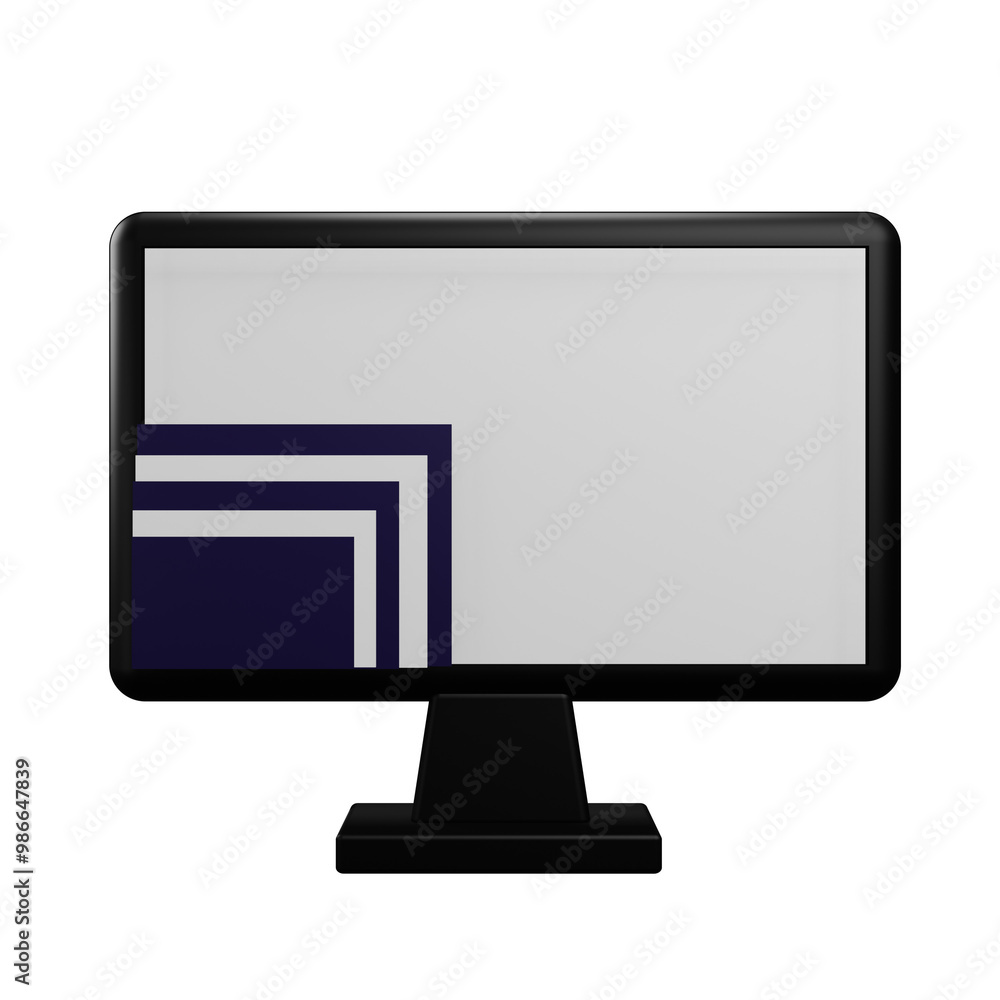 resolution monitor 3 d illustration resolution monitor 3 d illustration