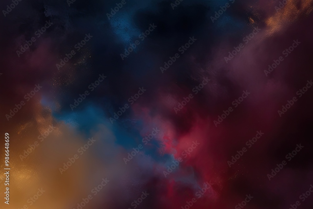 Enchanting Abstract Design with Mysterious Soft Gradient Background in Indigo Crimson and Gold Enchanting Abstract Design with Mysterious Soft Gradient Background in Indigo Crimson and Gold