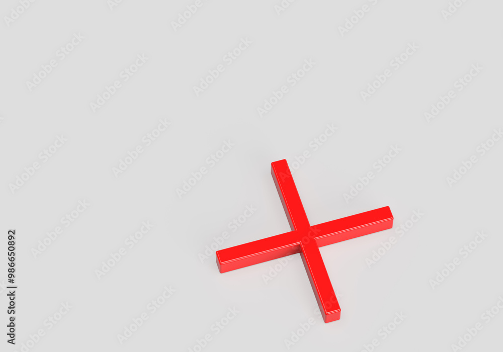 Red cancellation cross. 3d rendering on the web, Internet, gaming, games, PC, business, work. Gray background. Red cancellation cross. 3d rendering on the web, Internet, gaming, games, PC, business, work. Gray background.