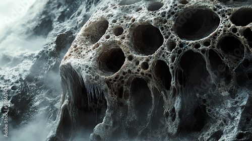 Eroded Rock Formation: A Close-Up View of Nature's Abstract Art