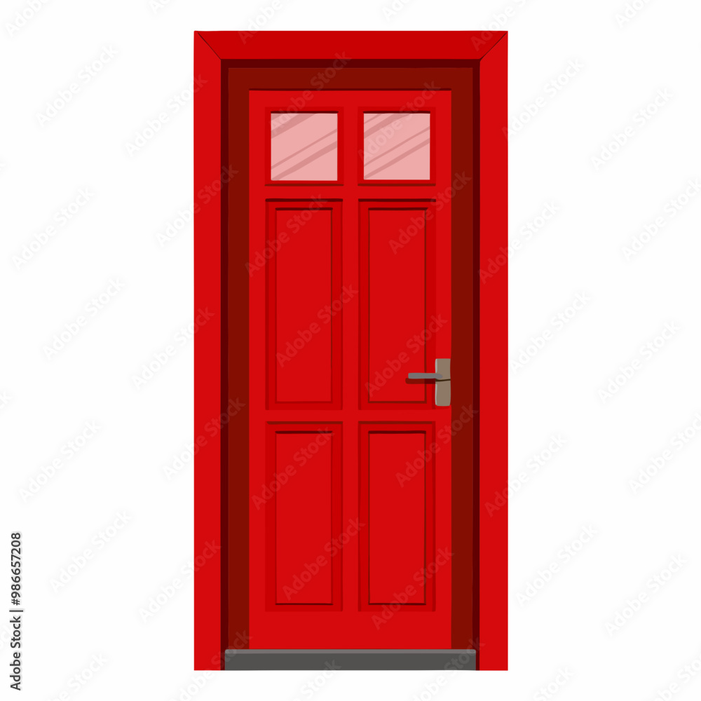 red door isolated on white red door isolated on white