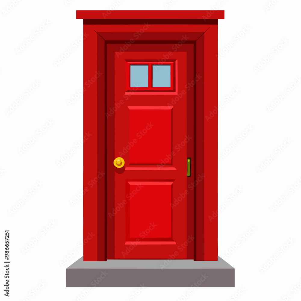 red door isolated on white red door isolated on white