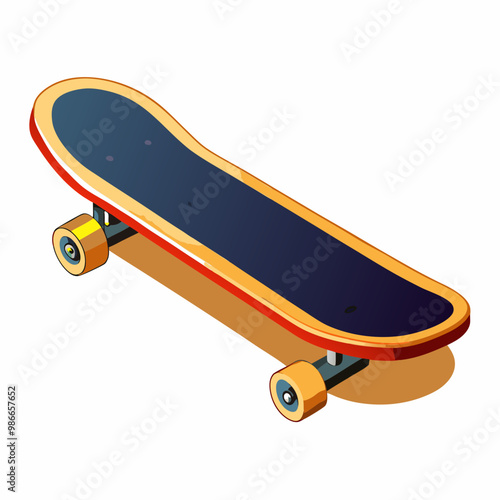 skateboard on a white