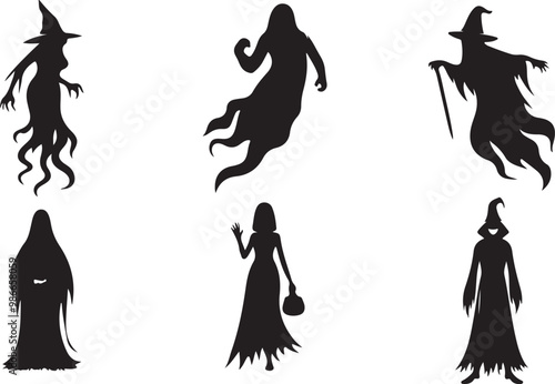 Scary Ghost Vector Clipart – Perfect for Horror, Halloween & Spooky-Themed Projects