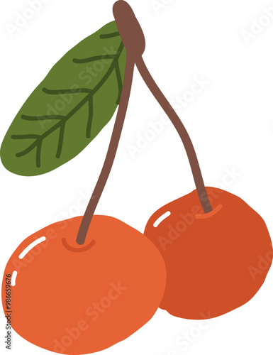 Wallpaper Mural Handdrawn Cherry Berries Torontodigital.ca