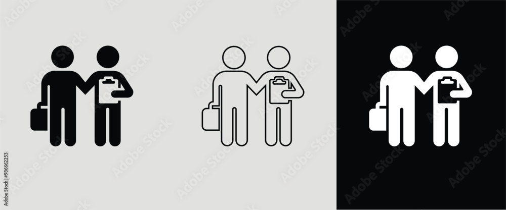 HR Icon Logo Design – Professional Human Resources Symbol for Corporate & Business Branding
