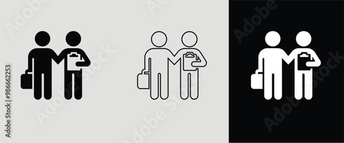Obraz na płótnie HR Icon Logo Design – Professional Human Resources Symbol for Corporate & Business Branding w salonie