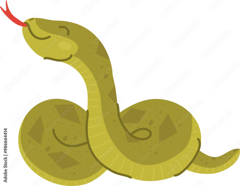 Naklejka premium Handdrawn Snake Reptile