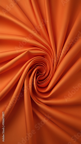 Abstract orange fabric background. AI Generated