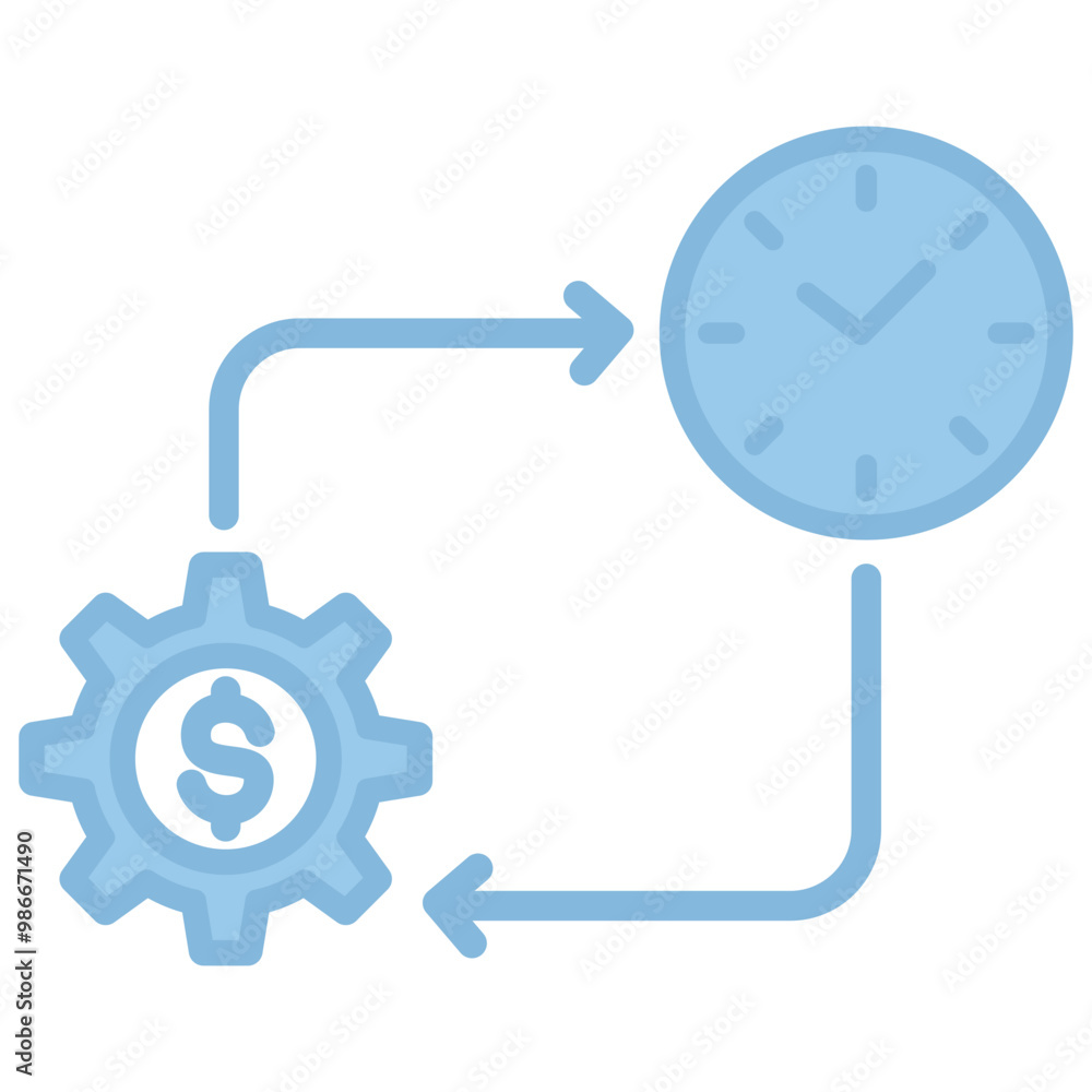 Efficiency icon with line color style Efficiency icon with line color style