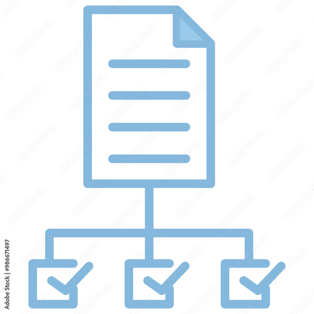 Document verification icon with line color style Document verification icon with line color style