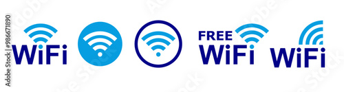 free wifi icon collection for restaurant, office, home, shop etc place free internet or network service. can be used for web, app, ui, infographics etc