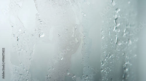 close-up of window glass, with a focus on its smooth, transparent surface, the image captures faint reflections of surrounding objects and subtle smudges or fingerprints