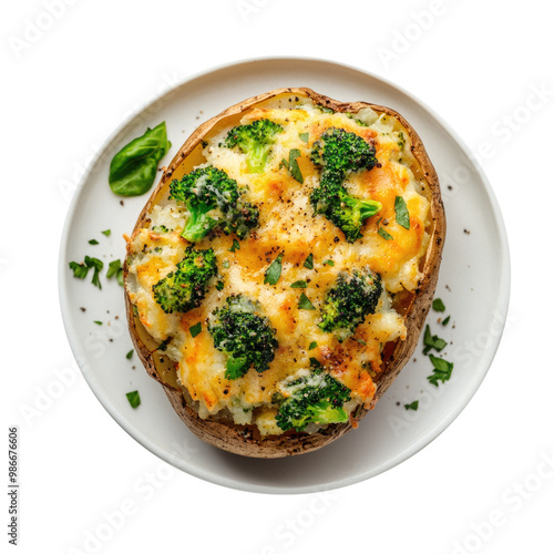 Plate of Baked Potato with ...
