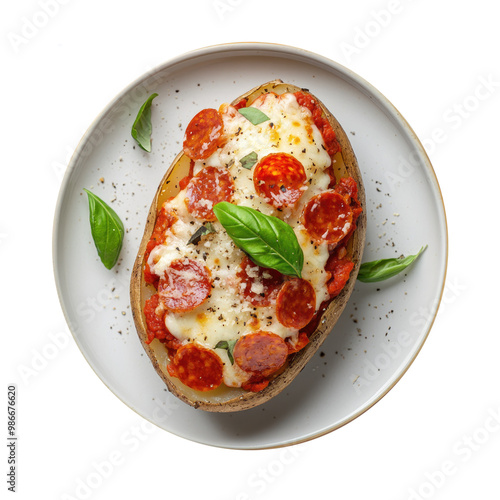 Delicious. pizza Baked Pota...