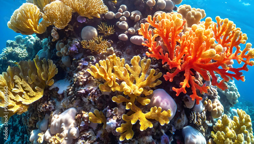 Close Up Coral In Ihe Ocean photo