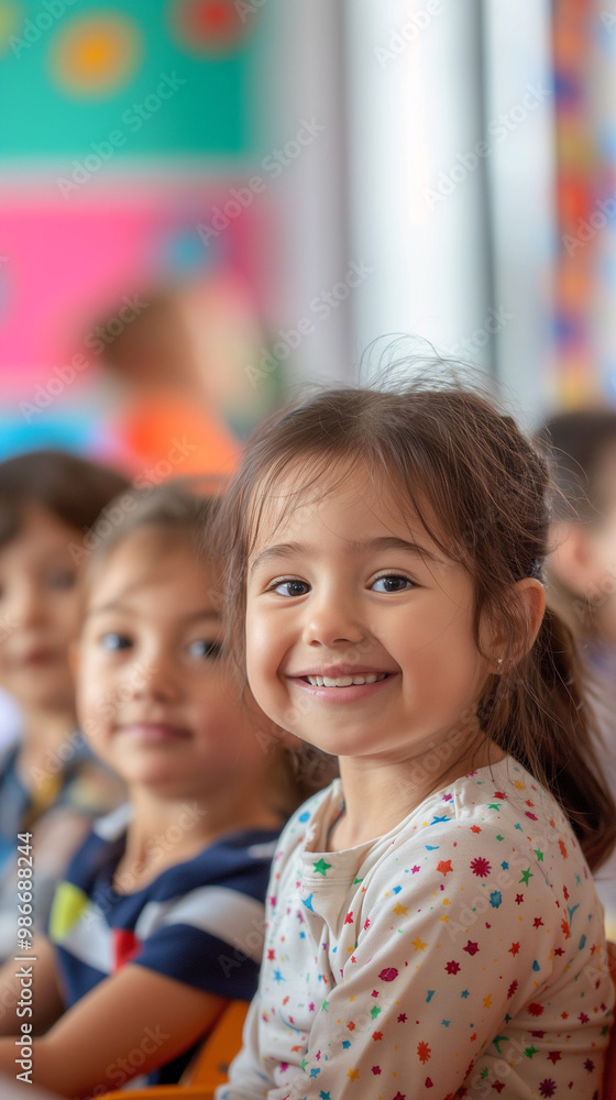 Candid school portrait in a classroom Candid school portrait in a classroom
