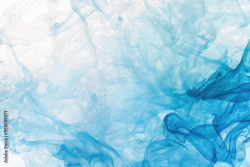 Wallpaper Mural Abstract swirling blue ink in water. Fluid art and creative design concept. Torontodigital.ca