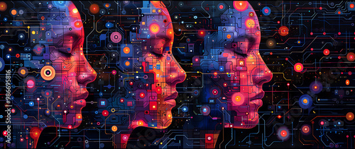 Ai customer service automation visualized in a collage where artificial intelligence automates routine inquiries ensuring timely and accurate support photo