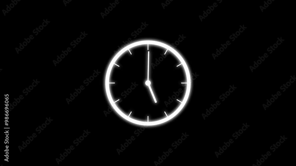 Spinning Analog Clock Icon Animation. Spinning Analog Clock Icon Animation.
