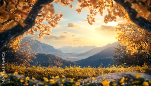 Stunning panorama Landscape Wallpaper with Ample Space for Text - Perfect for Custom Designs, photography, travel dreams