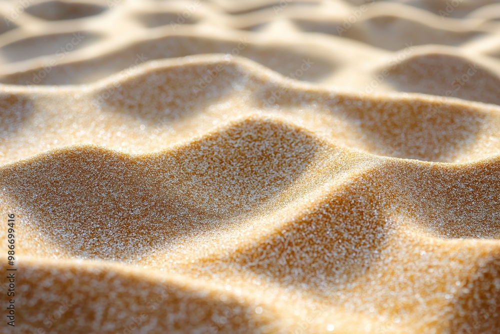 Fine grains of sandy beach texture capture the essence of a serene coastal landscape on a bright sunny day Fine grains of sandy beach texture capture the essence of a serene coastal landscape on a bright sunny day