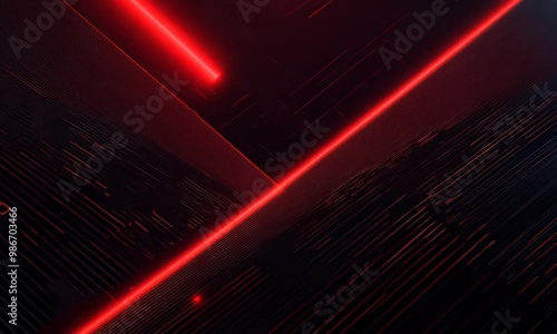 Technological abstract in red and black with overlapping diagonal lines