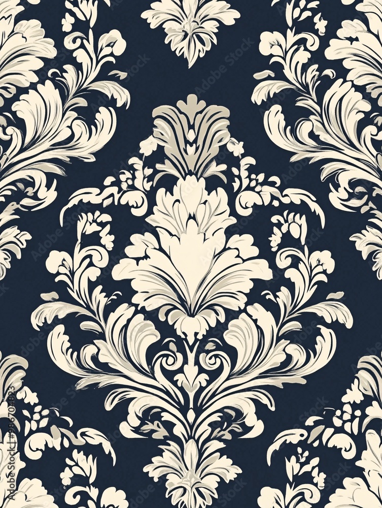 Elegant floral pattern on dark background. Elegant floral pattern on dark background.