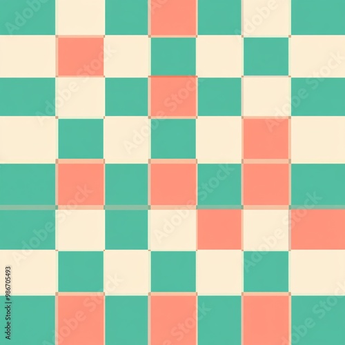 Colorful geometric patterned tiles background