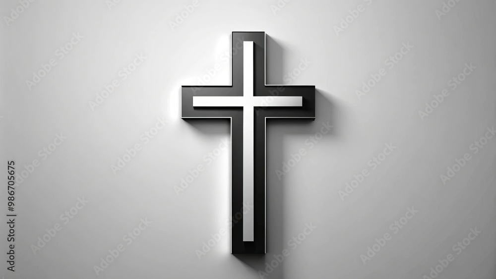 Simple geometric lines intersect, forming a bold and striking cross. Black and white contrast creates a striking visual Simple geometric lines intersect, forming a bold and striking cross. Black and white contrast creates a striking visual