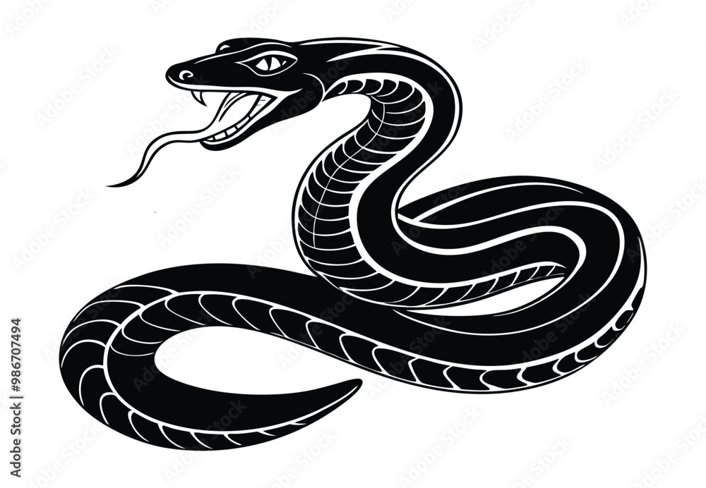 Snake silhouette vector Snake silhouette vector