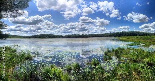 lake and mountains