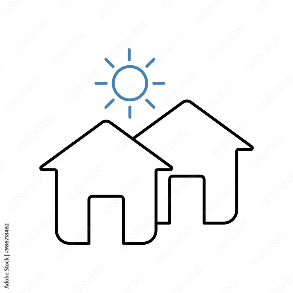 village concept line icon. Simple element illustration.village concept outline symbol design. village concept line icon. Simple element illustration.village concept outline symbol design.