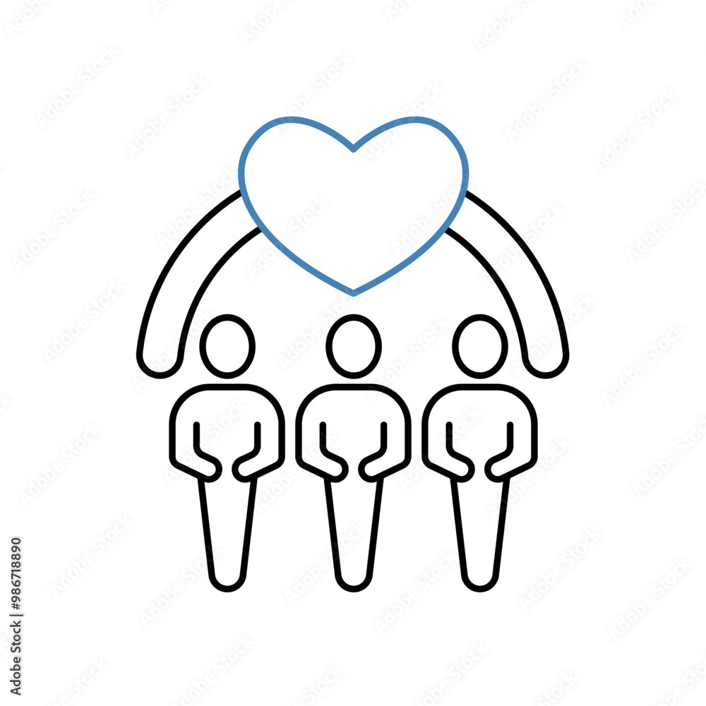 fellowship concept line icon. Simple element illustration. fellowship concept outline symbol design. fellowship concept line icon. Simple element illustration. fellowship concept outline symbol design.