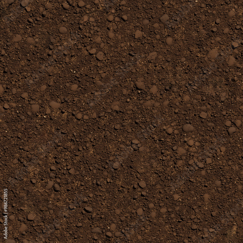 土の地面のシームレスなテクスチャ素材。タイリングで見える反復模様が少ない。｜建築パース・背景等に