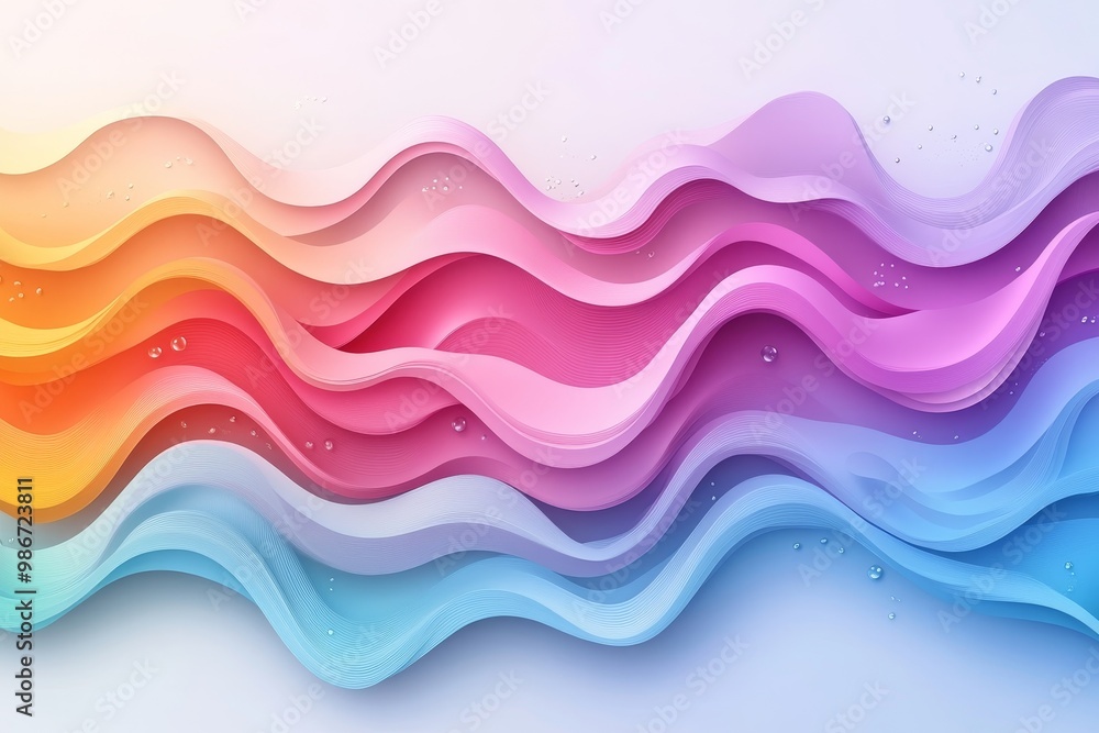Abstract Colorful Wavy Pattern with Gradient Abstract Colorful Wavy Pattern with Gradient