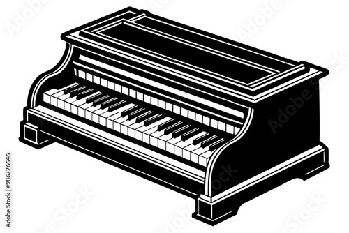  Harmonium beautiful vector illustration photo