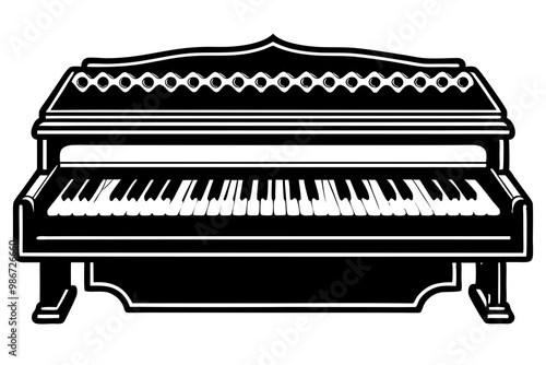  Harmonium beautiful vector illustration photo