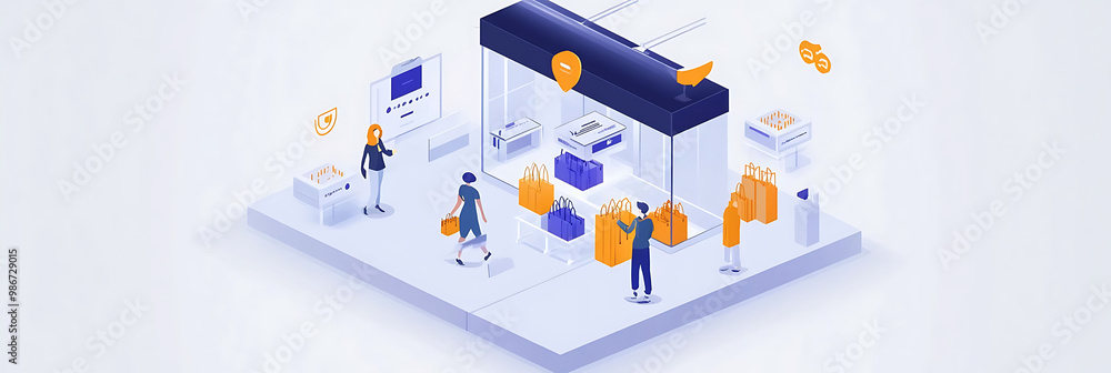 Aipowered customer experience retail technology depicted in a poster where artificial intelligence personalizes interactions and enhances shopping satisfaction Aipowered customer experience retail technology depicted in a poster where artificial intelligence personalizes interactions and enhances shopping satisfaction