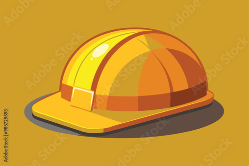 A construction hat design suitable for customization, ideal for work safety in construction sites, Customizable construction hat illustration photo