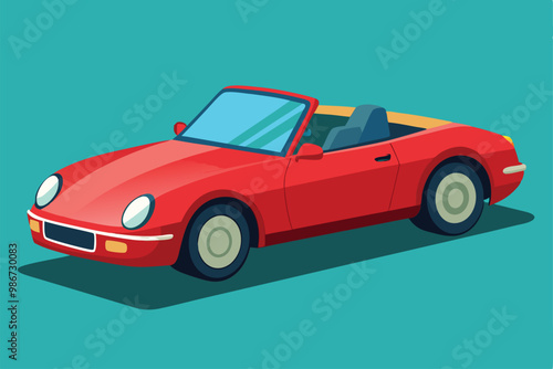 A stylish red convertible car is highlighted, showcasing its elegant design and customizable features, Customizable convertible car illustration